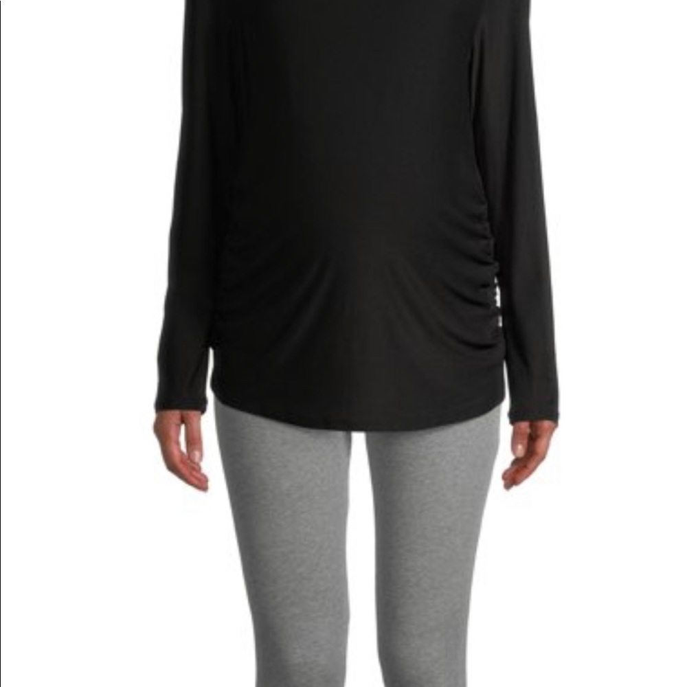 Time and tru black maternity long sleeve shirt